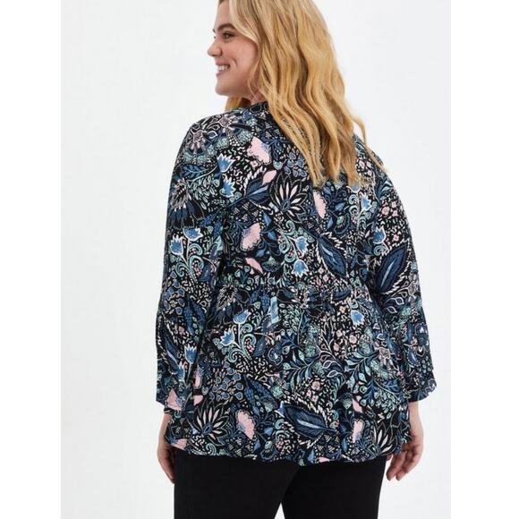 TORRID Lace Up Babydoll Top Sz 2 - Picture 4 of 11